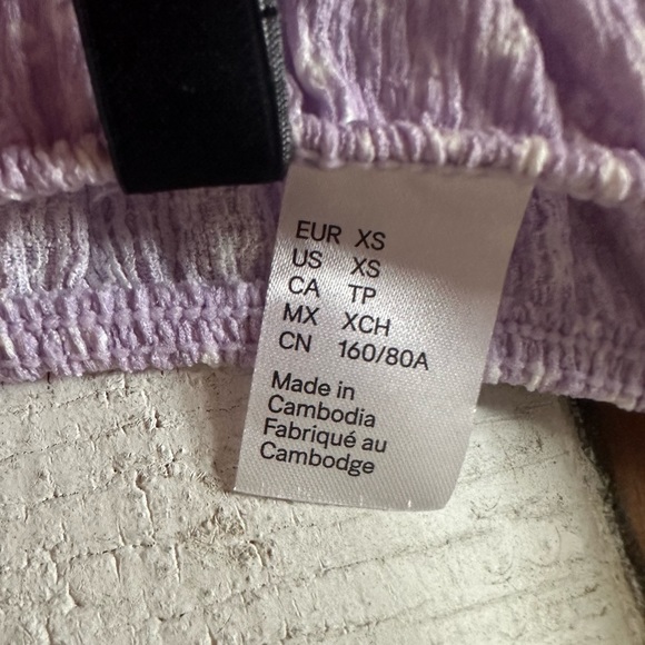 H&M Purple Floral Romper XS - Picture 4 of 6